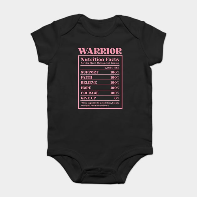 Breast Cancer Warrior Baby Bodysuit by The WYLD Tribe